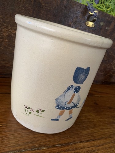 Vintage 1 Quart Robinson Ransbottom Steinzeug Topf Roseville OH handbemalt signiert - Bild 4 von 11