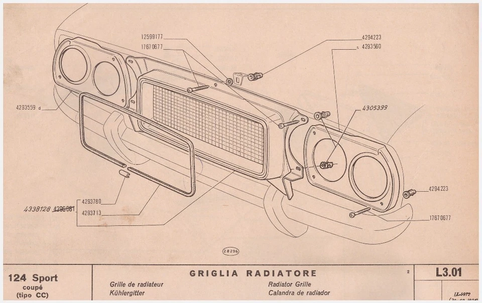 FIAT 124 sport coupè - ediz. 1972 -TIPO CC - USO E MANUTENZIONE! - Immagine 2 di 4