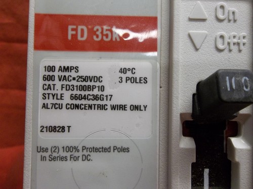 EATON FD3100 circuit breaker 5175A9 - Picture 2 of 3