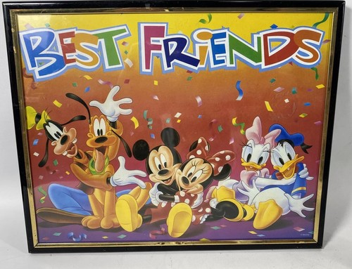 Vintage Walt Disney Mickey Mouse And Friends Print Picture Art Frame 8 x 10 - Picture 2 of 12