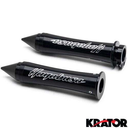 7/8 Inch Hand Grip Handlebar Grips Bar End for Suzuki GSXR 1300 Hayabusa Black - Picture 2 of 4