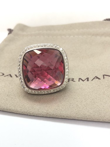David Yurman Albion 925 Silber 20 mm Albion Turmalin & Diamant Ringgröße 7