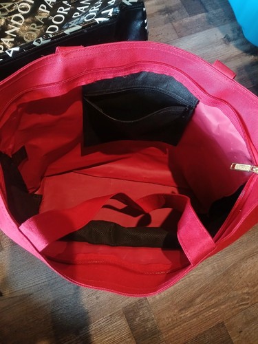 Roma Italia Red Tote Canvas Embroidery - Picture 2 of 6