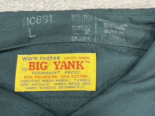 BIG YANK Work Shirt Twill 70s 80s VTG UNION Made USA Permanent Press Men’s L NOS - Picture 2 of 3