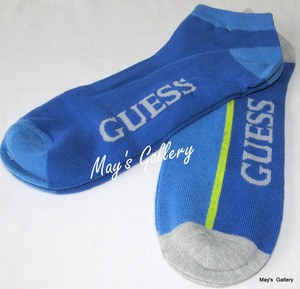 guess jeans solid crew socks set of 2 logo print hosiery ankle sock