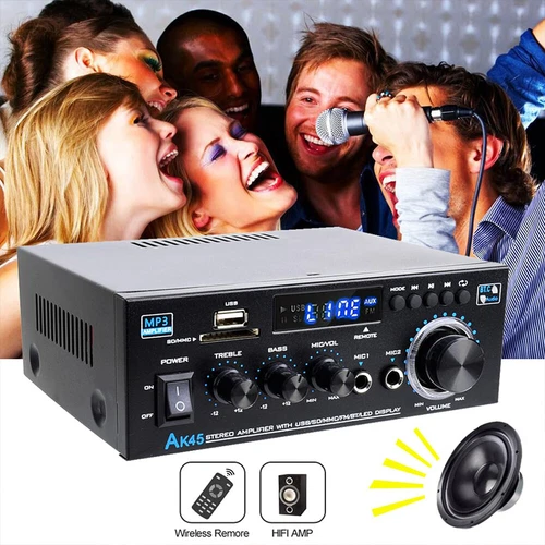 600 W Bluetooth Stereo Verstärker Amp HIFI Audio Radio 2 Kanäle USB AUX FM Auto Zuhause UK - Bild 3 von 19