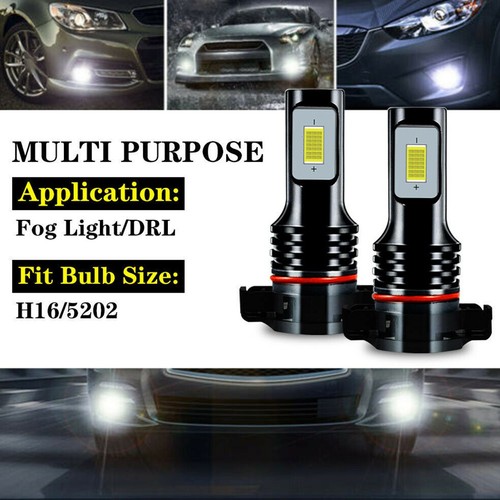 For GMC For Sierra 1500 2500 3500 Fog Light Bulbs LED 5202 H16 2007 2015 - Picture 7 of 7