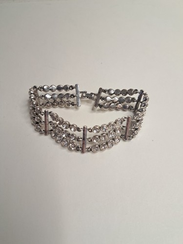 Vintage Antik Silber Strass Armband - Bild 7 von 7