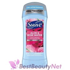 Suave Aloe and Rose Water Anti Staining Solid Antiperspirant Deodorant 2.6oz