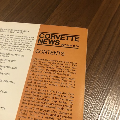 Corvette News Magazine 1970 Juego Completo - 6 Ediciones - Buen Estado, Ligero Desgaste - Imagen 23 de 23