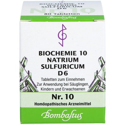 BIOCHEMIE 10 Natrium sulfuricum D 6 Tabletten 80 St PZN 01073834