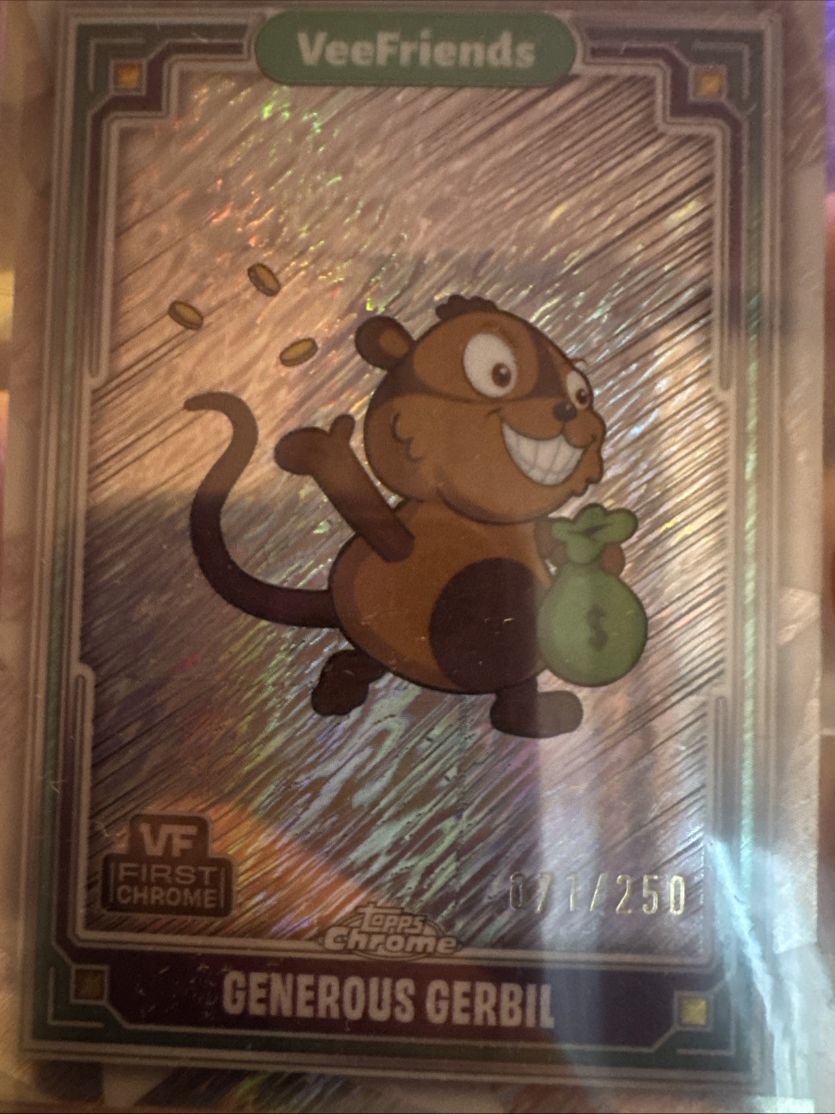 2025 Veefriends Topps Chrome - Generous Gerbil- Shimmer Refractor /250