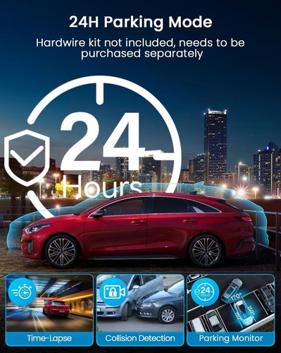 IIWEY N5 4 Kanal Dashcam 360° Ansicht, 1080P vorne und hinten innen, 5G WiFi - Bild 8 von 11