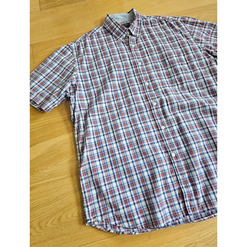 Men's Paul And Shark Red/Blue Short Sleeved Check Shirt Size XL - Picture 5 of 8