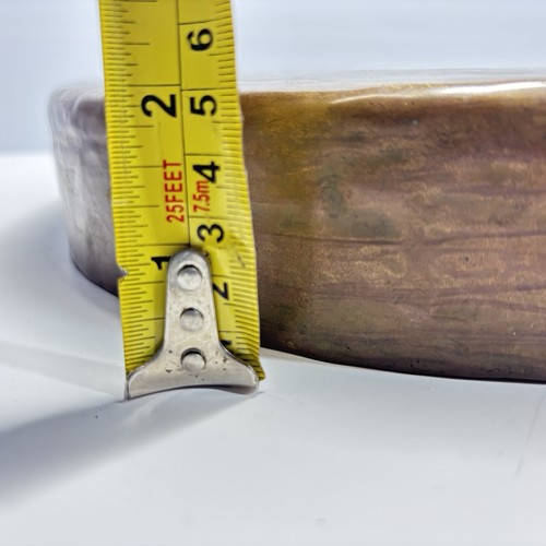 Large Dinner Gong 11" W. x 2" D 1.5kg Hammered Brass Finnish - see sound video - Picture 5 of 12