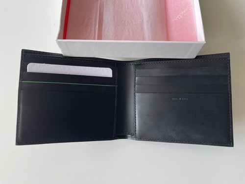 PAUL SMITH MEN’S STRAWBERRY SKULLS PRINT BLACK CREDIT CARD BILLFOLD WALLET NWT - Picture 8 of 10