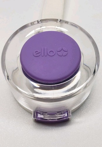 ELLO VETRO CON COPERCHIO IN SILICONE BICCHIERE BOTTIGLIA ACQUA 20 FL OZ VIOLA - Foto 7 di 21