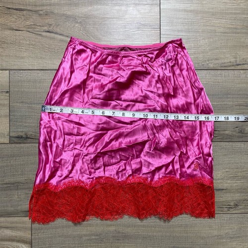 Victorias Secret Women’s Silk Half Slip With Lace And Mesh Detail Small Pink Red - Picture 3 of 12