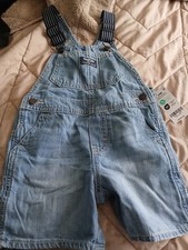 Oshkosh B'gosh Boys Shortalls - Size 24 Months Striped Straps BNwT