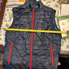 Patagonia Nano Puff Vest Full Zip Medium Blue Red Teal