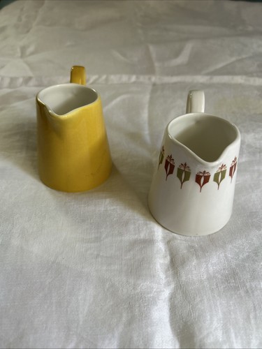 2 Syrakus China Syralite 1 gelber Senf Milchkännchen und 1 Kapitän Tisch Milchkännchen - Bild 2 von 6