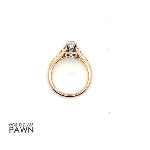 18K Rose Gold Effy Diamond Engagement Ring 1.01 Cttw 5.0 grams (WCP029851) - Picture 2 of 7