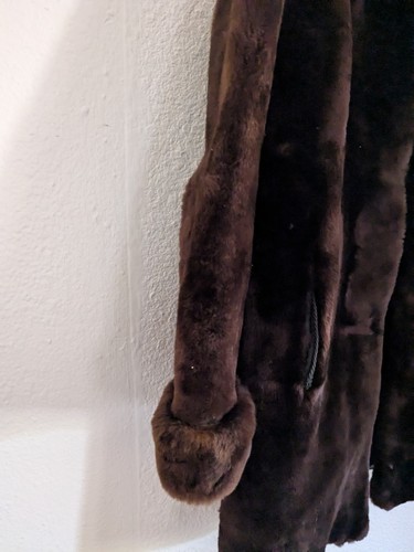 Vintage 60er dunkelbrauner Nerz Umhang/Jacke Gr. Small ohne Verschlüsse Willard Furs - Bild 4 von 10