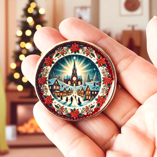 Miniatur Weihnachten Vintage Teller Keramik Puppenhaus Geschirr Weihnachtsdeko - Bild 9 von 12