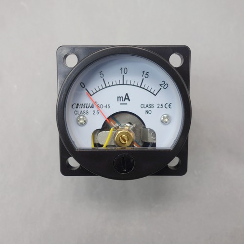 1 Stück DC 0-20MA Analog Amperemeter Panel AMP Strommesser SO45 Ausschnitt 45 mm 20 mA - Bild 2 von 7