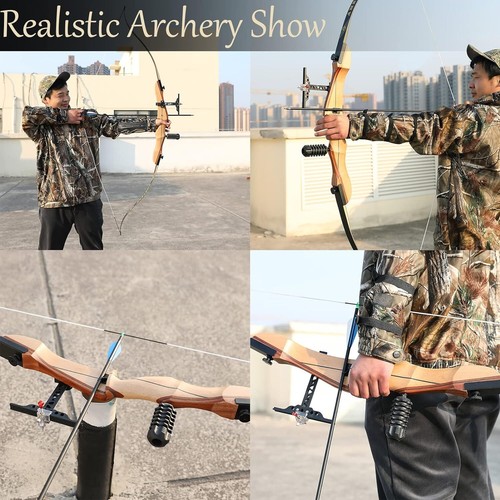 68" 20-40lbs Takedown Recurve Bow Arrow Kit Quiver Bag Adult Hunting Target RH - Picture 11 of 15