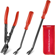 3 Pcs Auto Clip Trim Rivet Removal  Pliers Set and Fastener Remover,Car