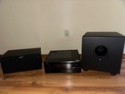 Home Audio Speaker Set-Up (Center Channel, Receiver, Subwoofer)