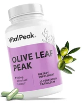 Vital Peak Olive Leaf Peak 500 mg Immune Support Cardiovascular Health 30Capsule