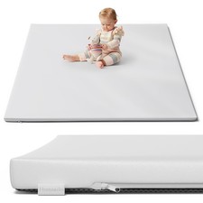 Padded Baby Play Mat 50 x 50, 1.2in Extra Thick  Super Soft Non Toxic Leatha...