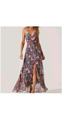 ASTR The label NWT$158 Frolic Floral Cutout women's MAXI DRESS SIZE: L