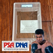 MUHAMMAD ALI * PSA/DNA * Autograph Cut Signature Signed MUHAMMAD ALI * PSA/DNA * Autograph Cut Signature Signed