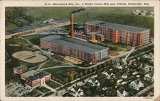 Huntsville,AL Merrimack Mfg. Co. Model Cotton Mill Village Teich Vintage PC