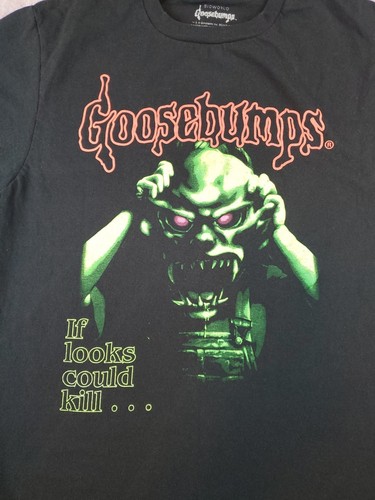 Camiseta negra Goosebumps If Looks Could Kill para mujer mediana The Haunted Mask  - Imagen 4 de 16