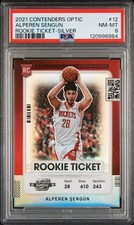 2021 CONTENDERS OPTIC ROOKIE TICKET SILVER #12 ALPEREN SENGUN PSA 8