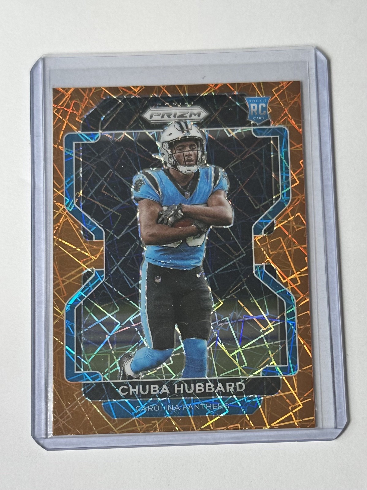 2021 Panini Prizm - Rookie Chuba Hubbard #355 Lazer Prizm (RC)