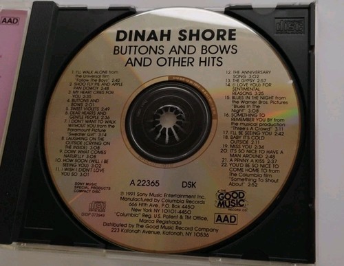 DINAH SHORE - Buttons & Bows - CD - Bild 3 von 5