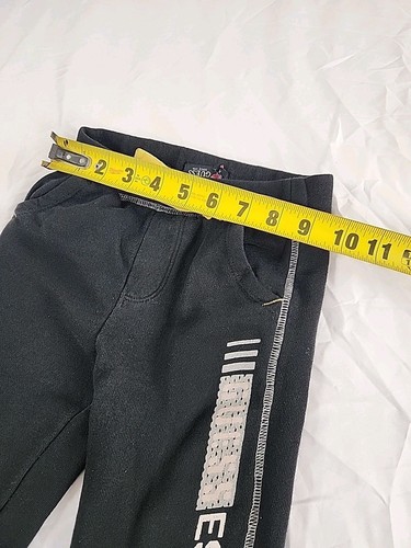 GUESS Toddler Boys Sweatpants Size 3 Black EST 1981 Joggers Drawstring Logo Pant - Picture 7 of 10