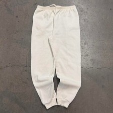 vintage 80s adidas embroidered logo sweatpants Small white cuffed sportswear