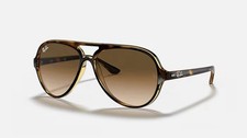 RAY-BAN CATS 5000 SUNGLASSES LIGHT HAVANA GRADIENT BROWN RB4125 710/51 59-13