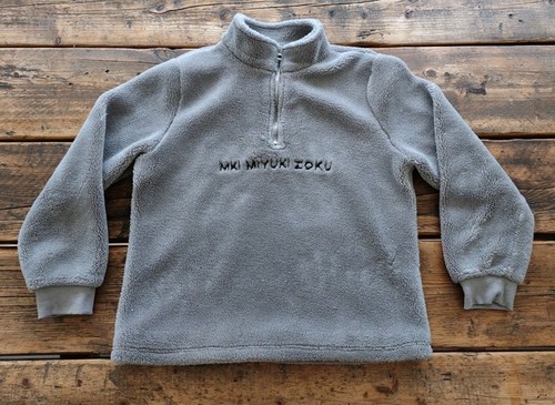 Wiedereingestellt - MKI Miyuki Zoku 1/4 Reißverschluss Sherpa Fleece grau Large - passt wie Medium