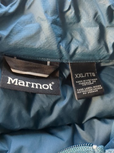 Marmot Solus Featherless Puffer Jacket XXL Blue Full Zip Mens Winter Thick - Picture 6 of 14