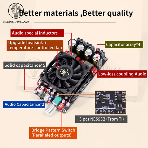 AP3002 Pure Audio Power Amplifier Board TPA3255 300W*2 / TPA3251 AP2002 220W*2 - Picture 4 of 28