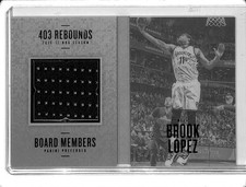 2016-17 Preferred Brook Lopez Board Members Jersey Booklet #29/99 Nets