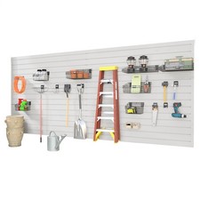 Slatwall Panels Garage Storage Panel Organizer 1' H x 4' W White Set of 8 New-
