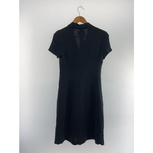 CHANEL Short Sleeve Shirt Dress Size 38 Silk Black Made in France for Women - Picture 2 of 4